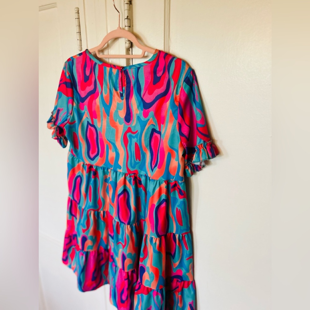 SHEIN Multicolor Abstract Dress